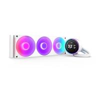 NZXT Refroidisseur liquide AIO Kraken Elite 360 RGB – Radiateur 360mm, Écran LCD 2,72" – Blanc