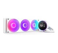 NZXT Refroidisseur liquide AIO Kraken Elite 360 RGB – Radiateur 360mm, Écran LCD 2,72" – Blanc
