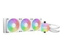 be quiet! Light Loop 360 mm White système de refroidissement liquide poursystèmes fortement overclockés, waterblock avec un élégant éclairage ARGB, 3ventilateurs Light Wings LX PWM high-speed