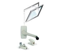 Generique Kit ferme-imposte manivelle Windy 305 noir pour châssis abattant intérieur L.3,05 m