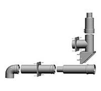 kit Wolf DN 80 / 125, jusqu'à 50 kW, indépendant de l'air ambiant, pour façade de conduit de fumée