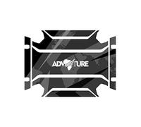 Kit X2 Autocollants Valise Droite et Gauche Compatible avec Honda Africa Twin CRF 1000 L True Adventure VHA-002(NWS) (Noir)