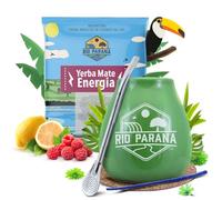 Kit yerba maté Rio Parana Energia 50g, calebasse céramique & bombilla