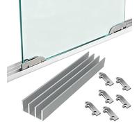 Kit3Track Rail de porte coulissante de qualité supérieure en alliage d'aluminium durable pour armoires et portes de séparation Longueur 280 cm Installation facile et fonctionnement fluide