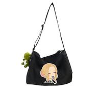Kitagawa Marin Sac à bandoulière Anime mignon sac à bandoulière 30 x 20 x 20 cm Sac à main de voyage en toile Sac à bandoulière Sac à main Adolescent Grande capacité Sac à main, Noir Type 1, 30*20