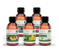 Kitama Aroma Dok Mok, Leelawadee, Orchidée, Lotus & Ylang Ylang - Lot de 5 huiles de massage thaïlandaises - Huile de soin pour la peau - 250 ml
