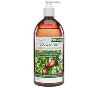 Kitama Huile de Jojoba pressée à froid 1l (1000ml) - 100% Pure - Naturelle & végétalien - soin pour Cheveux, Corps, Peau - Massage cosmétique - Jojoba Oil