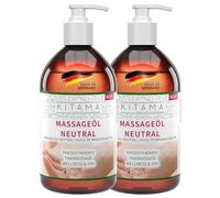 Kitama Huile pour massage sans parfum neutre 1000ml 1-litres (2 x 500ml)