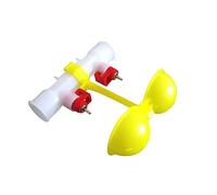 KITANDOVE 10 Pièces de Plein air Oiseau Bol d'eau Distributeur volaille Bille d'acier Semi-Circulaire Boule d'abreuvoir de Poulet Type fontaines à Boire fontaines à Poules Jaune