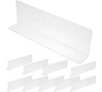 KITANDOVE 10 pièces Séparateurs Étagères Transparents PVC Lot de Diviseurs Robustes pour Rangement de Placard et Organisation de Meubles Faciles à Démonter et Nettoyer Hauteur de Large