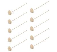 KITANDOVE 10 pièces Tiges Diffuseur Rotin Blanc Fibres Naturelles Bâtons Fleur Aromathérapie pour Parfum Ambiance Maison Recharges Diffuseur Parfum Relaxant et Décoratif