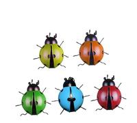 KITANDOVE 1ensemble Décoration Murale Fer Lot De Coccinelles Artificielles Pour Salon Et Jardin Décor Original Et Pour Intérieur Et Extérieur