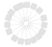 KITANDOVE 24 pièces Électrodes Auto-adhésives avec Connecteur pour Stimulation Musculaire Ems Patchs Réutilisables pour Appareil de Soins Thérapeutiques