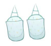 KITANDOVE 2pièces Panier à Linge Suspendu Au Mur De Rangement Pliable Maille Pour Vêtements Organiseur Pratique Pour Salle De Bain Et Chambre Vert