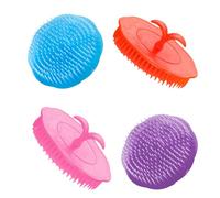 KITANDOVE 4 pièces Brosse Massage Chevelu Brosse Shampooing pour Nettoyage Profond Exfoliation Antipelliculaire et Soulagement Démangeaisons Adaptée à Différents Types de Couleur Aléatoire