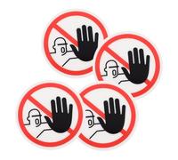 KITANDOVE 4 pièces Lot de Autocollants Sécurité Ne Toucher Adhésifs Panneaux Avertissement Visibles et Durables pour Équipements Dangereux Prévention Accidents Industriels