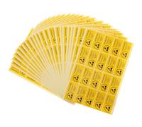 KITANDOVE 450 Autocollants Anti-Statiques 60 X 30 MM Jaune Autocollants pour Appareils Statiques Panneaux D’Avertissement Résistants aux Intempéries Stickers pour Boutiques Écoles et