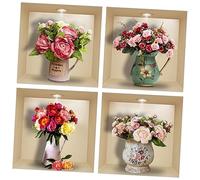 KITANDOVE 4pièces Autocollants Muraux Bonsai Décoratifs Amovibles Pour Salon Et Chambre Stickers Autocollants à Thème Plantes Pottées