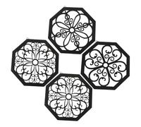 KITANDOVE 4pièces Décoration Sculpté Ensemble De Panneaux Floraux Vintage Pour Art De Maison Appliques Élégantes Pour Ambiance