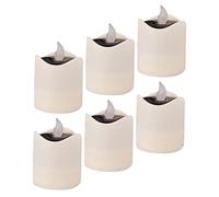 KITANDOVE 6pièces Bougies Solaire LED Étanches Lot de Bougies Électroniques Décoratives pour Extérieur Charge Solaire Automatique Lumière Chaude Idéale pour Fêtes Et Événements