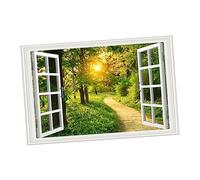 KITANDOVE Autocollant De Fenêtre Paysage Faux Autocollant De Fenêtre 3d Décoration Instantanée Pour Chambre De Garçons De Filles