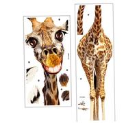 KITANDOVE Autocollants Muraux Giraffe Cartoon Pour Décoration De Chambre Garçon Fille Stickers Adhésifs à Enlever Facilement Décor Unique Et Élégant Pour Salon Et Chambre De Fille