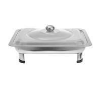 KITANDOVE Buffet Tray Acier Inoxydable Carré avec Four Self-service Capacité Importante Plateau de Présentation Alimentaire Polyvalent pour Buffet et Restauration