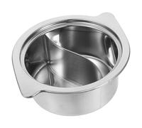 KITANDOVE Casserole Inox Divisée pour Hot Pot Petite Marmite Antiadhésive avec Couvercle Faitout Profond pour Cuisson Soupe et Mijoté Ustensile Cuisine et Pratique