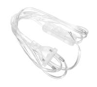 KITANDOVE Cordon D'Alimentation Transparent Avec Interrupteur 1.8 MèTre CâBle ÉLectrique EuropéEn Rallonge SéCuriséE Pour Lampe Et Guitare Pvc Cuivre