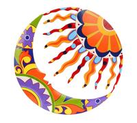 KITANDOVE Décoration Murale Métallique Soleil Et Lune Art Mural Intérieur Et Extérieur Décor Élégant Pour Salon Et Jardin Pour Fêtes Et Événements