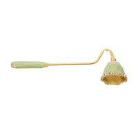 KITANDOVE Éteignoir à Bougie en Émail Vert Long Manche Accessoire Floral Orné de Strass pour Éteindre Les Mèches Extincteur de Bougie Vintage pour Bougies Parfumées et Chandeliers