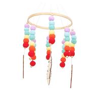 KITANDOVE feutre en bois décoration murale Décor de la mobile berceau decoration décoration mobile bebe pendentif suspendu à la maison carillon éolien boule de feutre