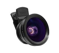 KITANDOVE Objectif Angle Distorsion Nulle Et Macro pour Téléphone Portable Lentille Externe Noir