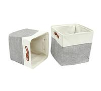 KITANDOVE Panier à Linge Pliable En Osier Gris Grand Panier De Rangement Pour La Maison Poubelle Pliable Multifonction