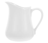 KITANDOVE Pichet Porcelaine Blanc avec Poignée Crémier Versatile pour Lait Café Thé Floral et Sauces Pichet Verseur Élégant pour Cuisine Familiale