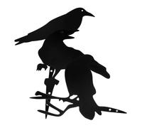 KITANDOVE Statue De Jardin Décorative En Métal Représentant Un Corbeau En Fer Décoration Murale