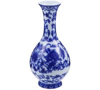 KITANDOVE Vase Céramique Bleu et Blanc Miniature Vase de Table Décoratif Porcelaine pour Fleurs Séchées Bureau et Salon Style Chinois Traditionnel Artistique