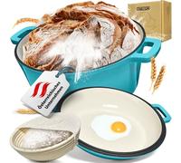 KITAPO Casserole en fonte [Couvercle utilisable comme poêle] - Cocotte en émail de qualité supérieure 26 cm - Casserole en fonte avec couvercle de poêle polyvalente pour cuisiner, rôtir et cuire au