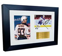 Kitbags & Lockers Cadre photo A4 avec autographe de Connor McDavid Edmonton Oilers NHL 30,5 x 20,3 cm