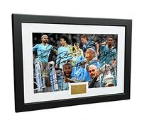 Kitbags & Lockers Cadre photo A4 dédicacé de Manchester City Guardiola De Bruyne Agüero Sterling Jesus Sane 2018/48,3 cm - Format A4 - Cadeau de football