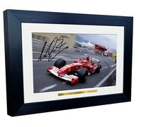Kitbags & Lockers Cadre photo A4 Michael Schumacher Monaco 2004 Grand Prix Ferrari F2004 avec autographe et signature de Formule 1 F1 30,5 x 20,3 cm