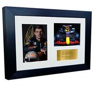 Kitbags & Lockers Cadre photo dédicacé Max Verstappen Red Bull 30,5 x 20,3 cm A4 Formule 1 F1 Cadeau Doré