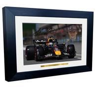 Kitbags & Lockers Cadre photo dédicacé Max Verstappen Red Bull Racing RB21 30,5 x 20,3 cm A4 2025 Formule 1 F1 Cadeau
