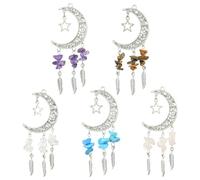 KitBeads Lot de 10 breloques attrape-rêves en filigrane pour boucles d'oreilles, colliers, bracelets, bijoux - 5 couleurs