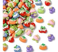 KitBeads Lot de 100 cabochons aléatoires en résine opaque pour loisirs créatifs, scrapbooking, coques de téléphone, décoration d'intérieur