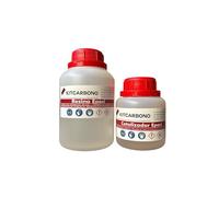 Kitcarbone 750 g Resine Liquide Epoxy Transparente pour Bricolage, Bois, Artisanat, Bijouterie, Œuvres d'Art, Sols, Modelage, Tables, Créations Artistiques, Revêtements Protecteurs, Fibre de Carbone