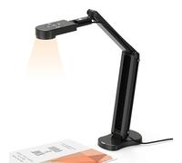 Kitchbai USB Visualiseur/ 8MP Web Caméra pour PC, 4K Document Camera pour A3 Format avec lumière LED à 3 Niveaux, Fonction Miroir, Pliable, Deux Mic, Excellente pour Windows, Mac et Chromebooks