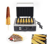 Kitchen 6 Kitchen Stick Waffle Maker Christmas Tree-Shaped Stainless Steel Non-Stick Coating Electric Flip Waffles for Restaurant Snack Bar Home (6 Waffle Maker)