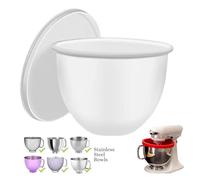 Kitchen Aid Silicone Bowl Insert, Silicone Liners for Kitchen Aid Tilt-Head 5 Qt Mixers, Replacement Mixing Bowl Insert with Lid, Easy Baking & Cleaning