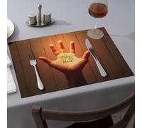 Kitchen And Dining Take My Hand : A Gentle Invitation Lot de 6 sets de table lavables pour décoration de table de Pâques